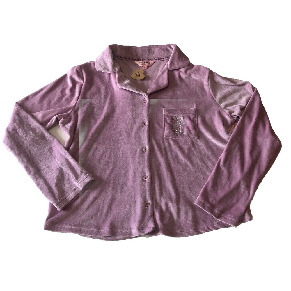 Juicy Couture Sleepwear Women’s Pajama Button Up Top L/S Mauve Muse Medium NWT